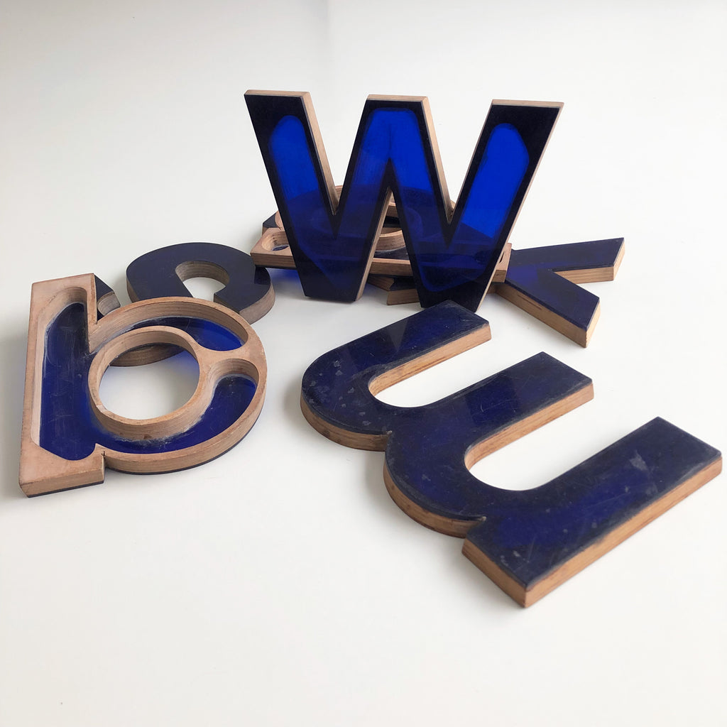 6 - 9 Inch Blue Perspex & Ply