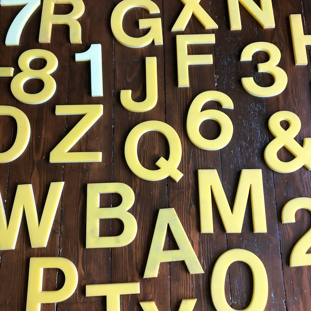 7.5 Inch Yellow Perspex Letter