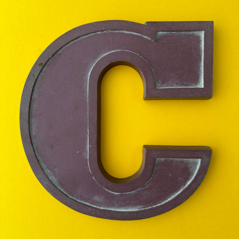 C - 9 Inch Red Metal Letter