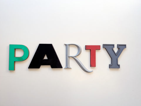 Party Vintage Original Letters, Retro, Shop, Sign, Reclaimed, Signage