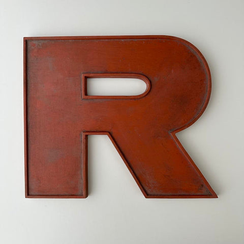 R - 9 Inch Wooden Factory Shop Letter