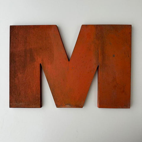 M - 9 Inch Wooden Factory Shop Letter
