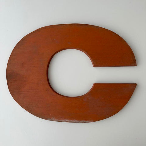 C - 9 Inch Wooden Factory Shop Letter