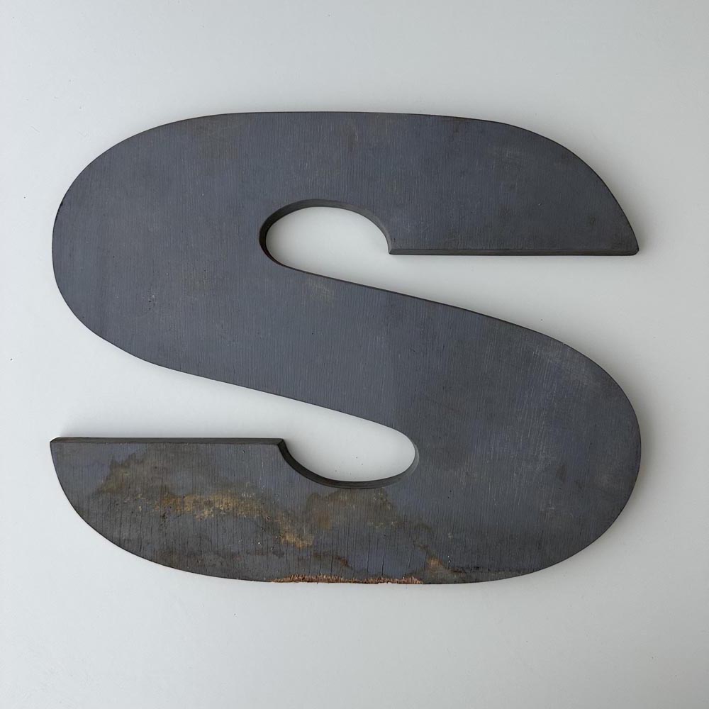 S - 9 Inch Wooden Factory Shop Letter S - 9 Inch Wooden Factory Shop Letter