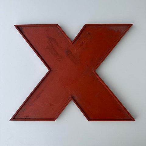 X - 9 Inch Wooden Factory Shop Letter