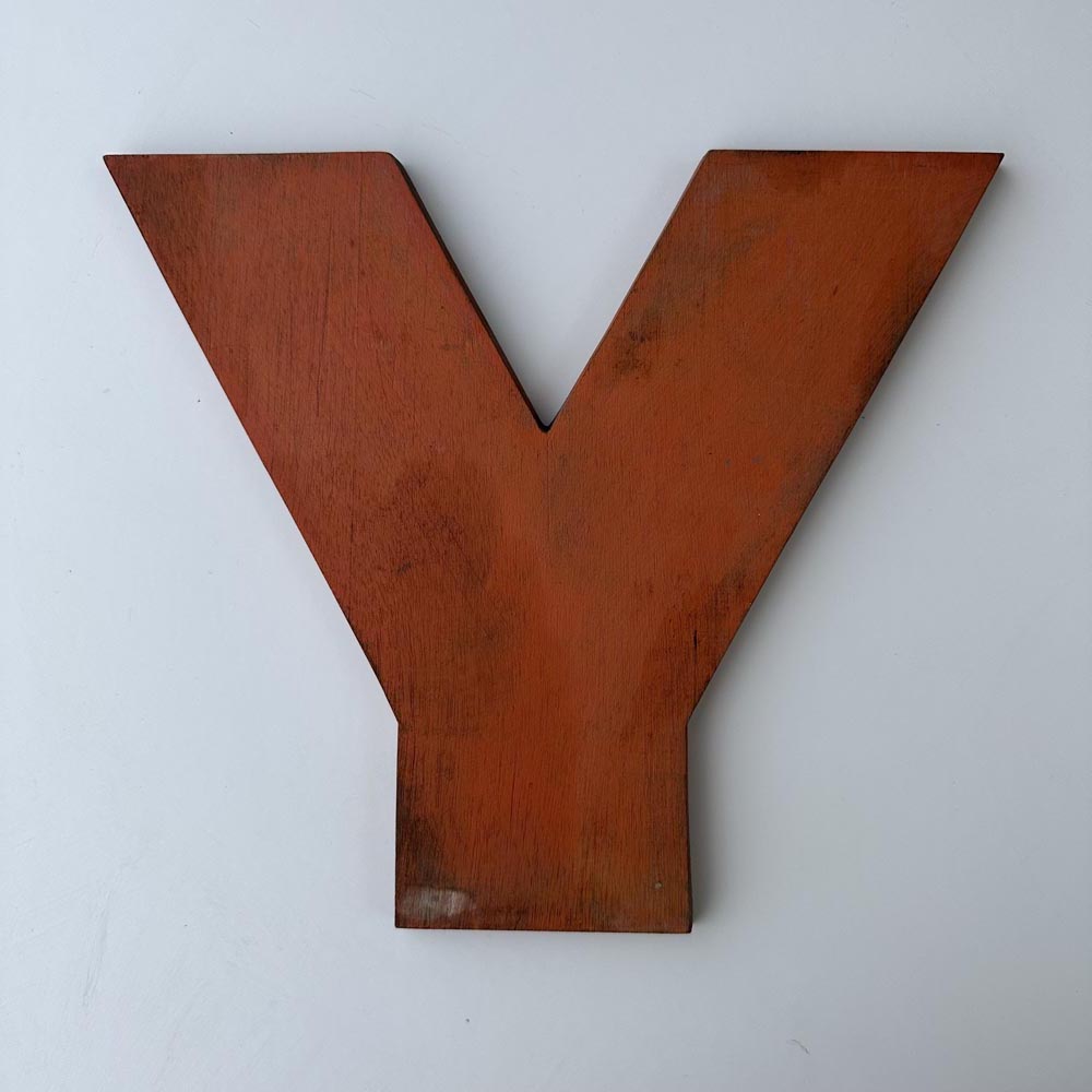 Y - 9 Inch Wooden Factory Shop Letter Y - 9 Inch Wooden Factory Shop Letter