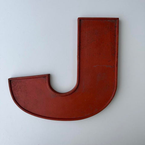 J - 9 Inch Wooden Factory Shop Letter