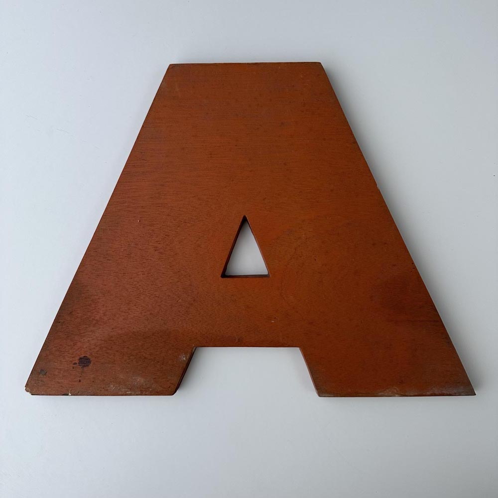 A - 9 Inch Wooden Factory Shop Letter A - 9 Inch Wooden Factory Shop Letter