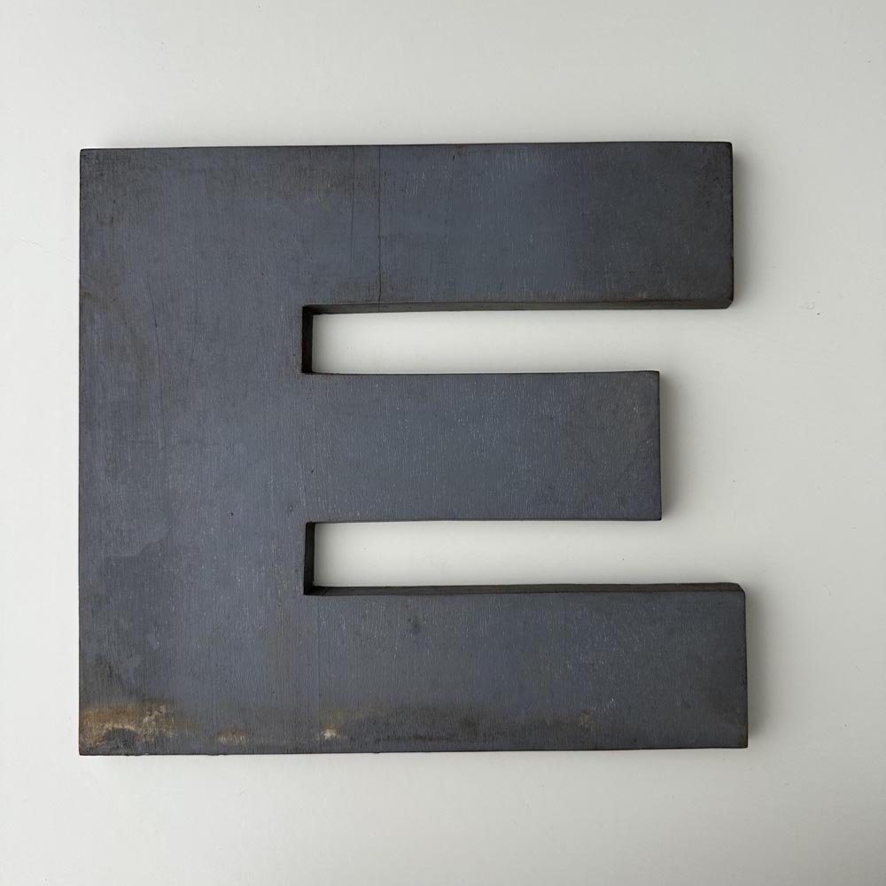 E - 9 Inch Wooden Factory Shop Letter E - 9 Inch Wooden Factory Shop Letter