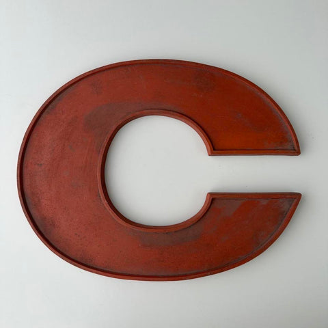 C - 9 Inch Wooden Factory Shop Letter
