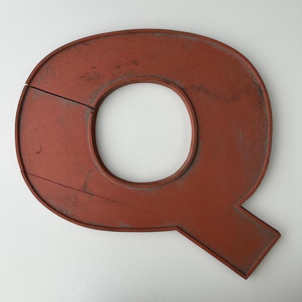 Q - 9 Inch Wooden Factory Shop Letter Q - 9 Inch Wooden Factory Shop Letter