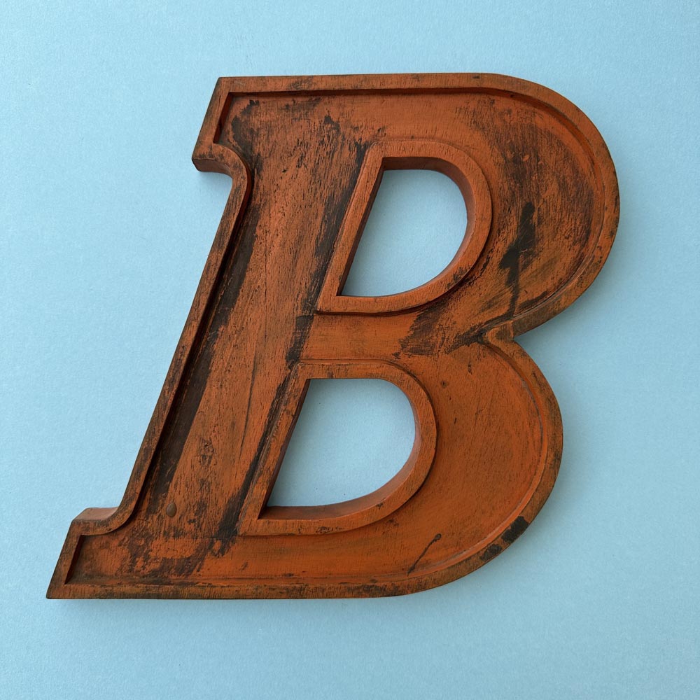 B - 10 Inch Wooden Factory Shop Letter B - 10 Inch Wooden Factory Shop Letter