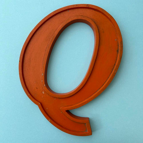 Q - 10 Inch Wooden Factory Shop Letter