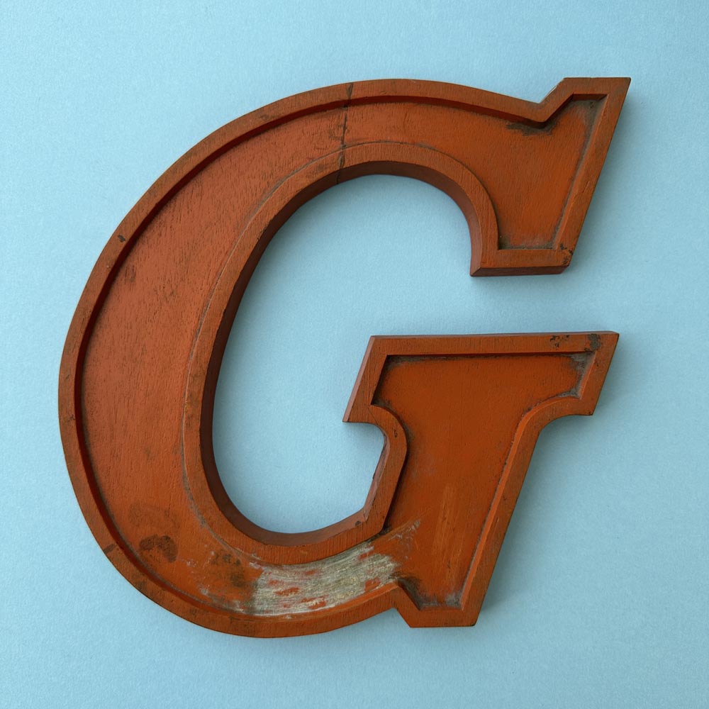 G - 10 Inch Wooden Factory Shop Letter G - 10 Inch Wooden Factory Shop Letter