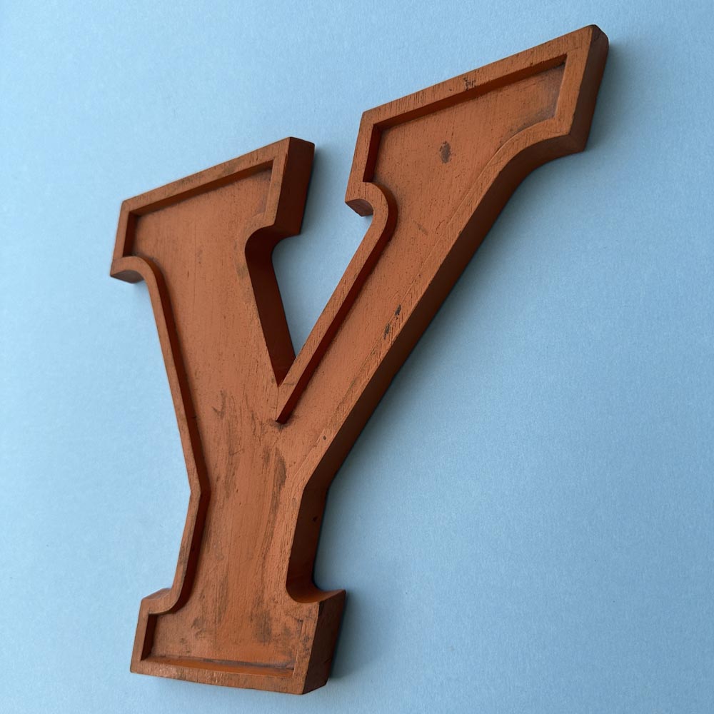 Y - 10 Inch Wooden Factory Shop Letter Y - 10 Inch Wooden Factory Shop Letter