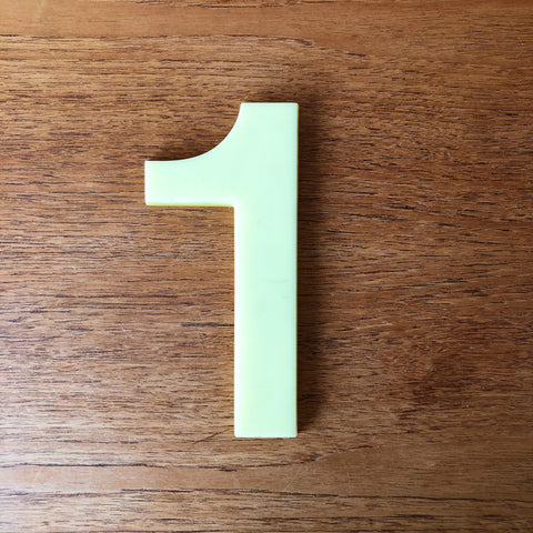 1 - 7.5 Inch Perspex Number