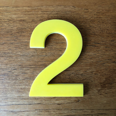 2 - 7.5 Inch Perspex Number