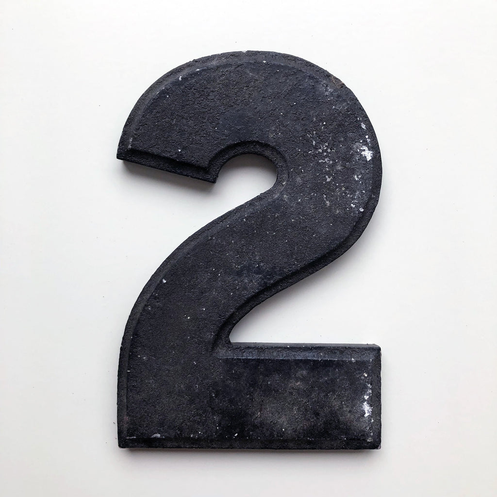 2 - 8 Inch American Wagner Cinema Marquee Metal Number 2 - 8 Inch American Wagner Cinema Marquee Metal Number