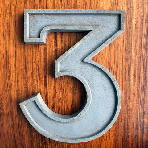 3 - 12 Inch Silver Letter Metal