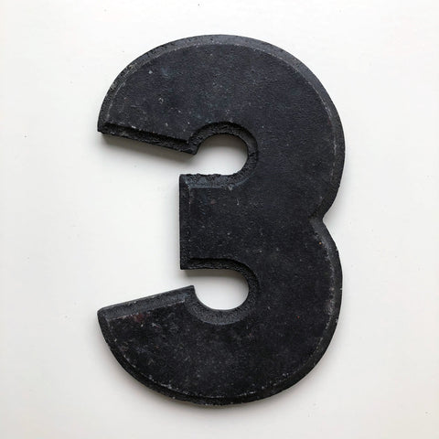 3 - 8 Inch American Wagner Cinema Marquee Metal Number
