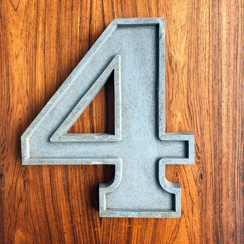 4 - 12 Inch Silver Letter Metal