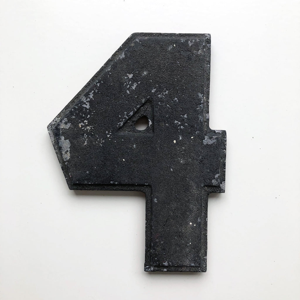 4 - 8 Inch American Wagner Cinema Marquee Metal Number 4 - 8 Inch American Wagner Cinema Marquee Metal Number
