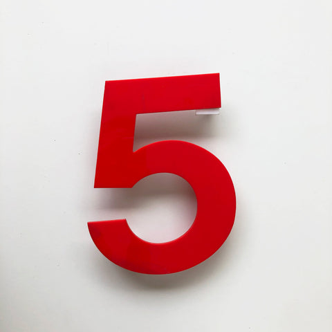 5 - Medium Red Cinema Number Type1