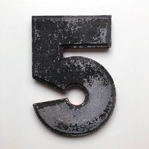 5 - 8 Inch American Wagner Cinema Marquee Metal Number
