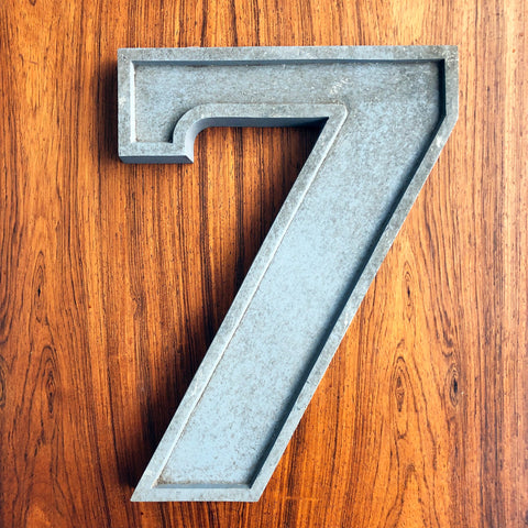7 - 12 Inch Silver Letter Metal