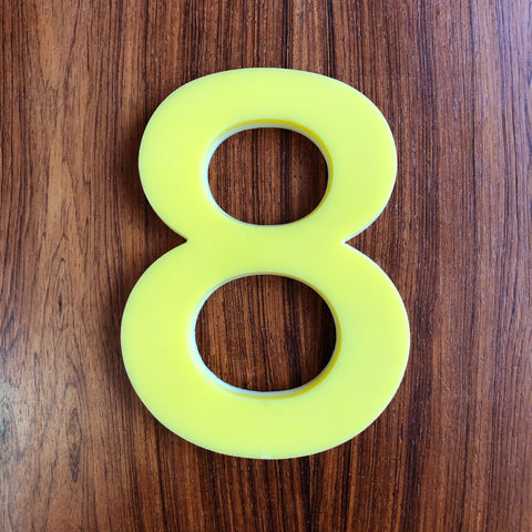 8 - 7.5 Inch Perspex Number