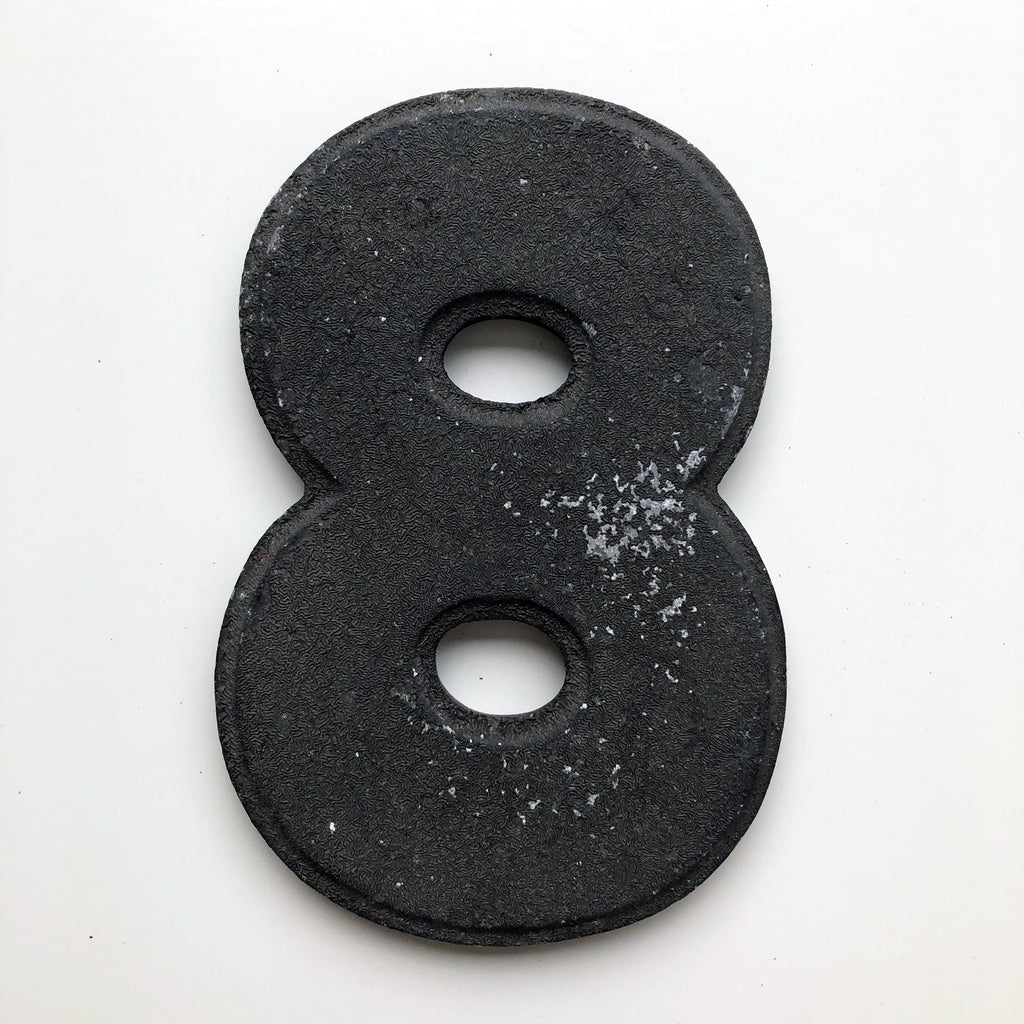 8 - 8 Inch American Wagner Cinema Marquee Metal Number 8 - 8 Inch American Wagner Cinema Marquee Metal Number