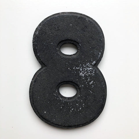 8 - 8 Inch American Wagner Cinema Marquee Metal Number