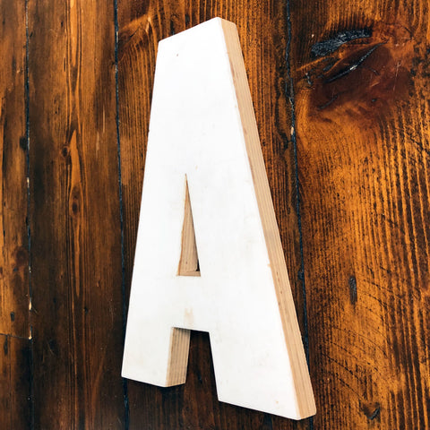 A - Medium Factory Shop Letter Ply Wood & Perspex