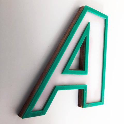 A - Medium Factory Shop Letter Ply Wood & Perspex
