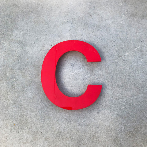 C - Medium Red Cinema Letter Type1