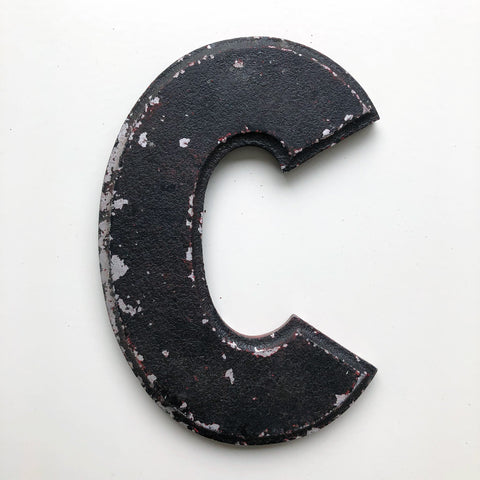 C - 8 Inch American Wagner Cinema Marquee Metal Letter
