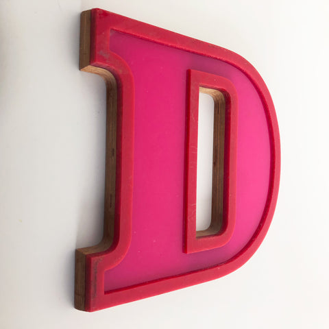 D - Medium Factory Shop Letter Ply Wood & Perspex