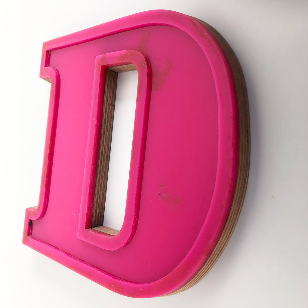 D - Medium Factory Shop Letter Ply Wood & Perspex D - Medium Factory Shop Letter Ply Wood & Perspex