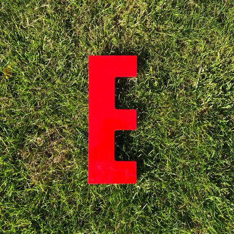 E - Medium Red Cinema Letter Type3