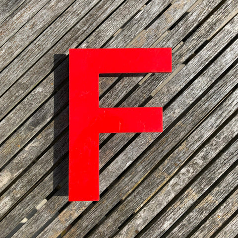 F - Medium Red Cinema Letter Type1