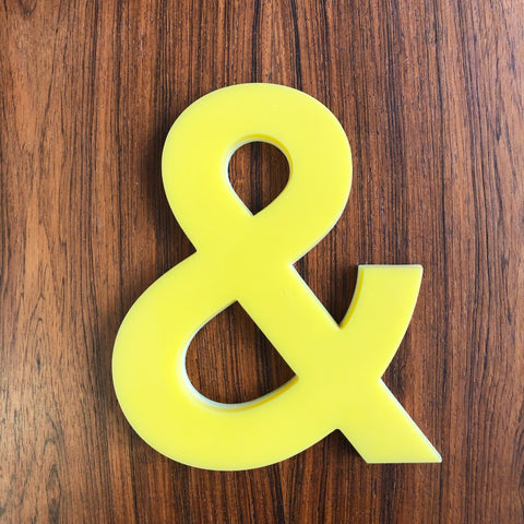 & - 7.5 Inch Perspex Letter