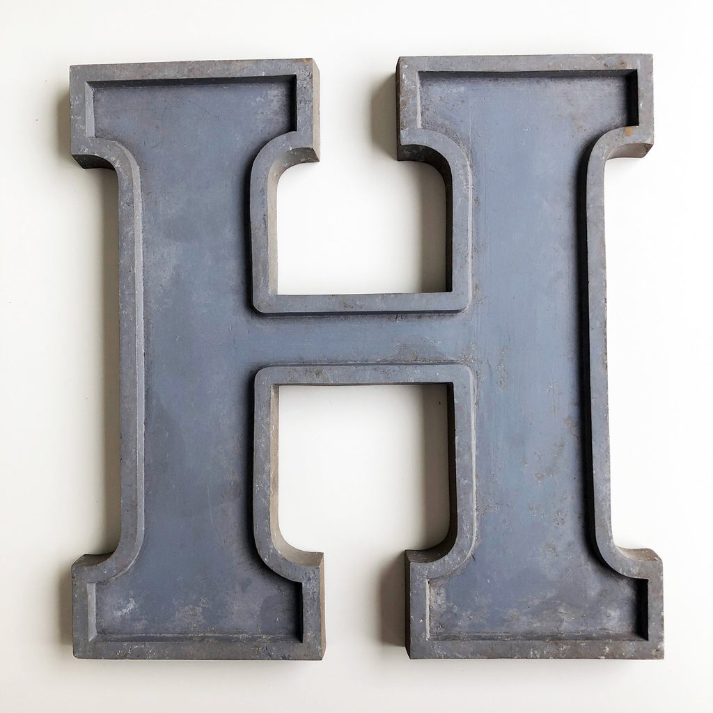 H - 12 Inch Silver Letter Metal H - 12 Inch Silver Letter Metal