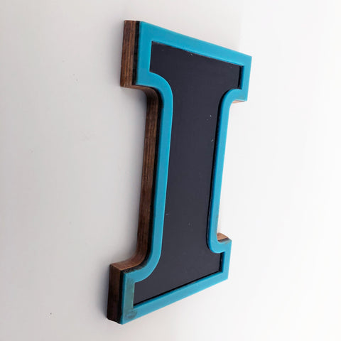 I - Medium Factory Shop Letter Ply Wood & Perspex