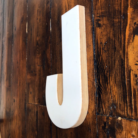 J - Medium Factory Shop Letter Ply Wood & Perspex
