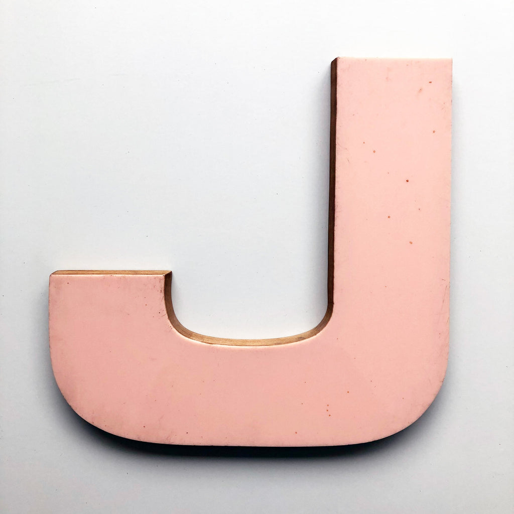 J - 12 Inch Letter Ply and Perspex J - 12 Inch Letter Ply and Perspex