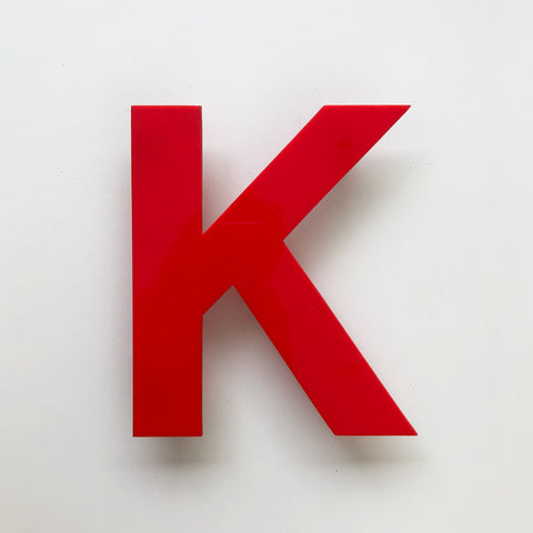 K - Medium Red Cinema Letter Type1