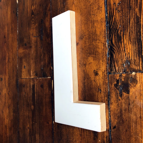 L- Medium Factory Shop Letter Ply Wood & Perspex