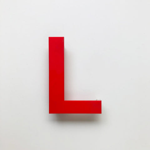 L - Medium Red Cinema Letter Type1