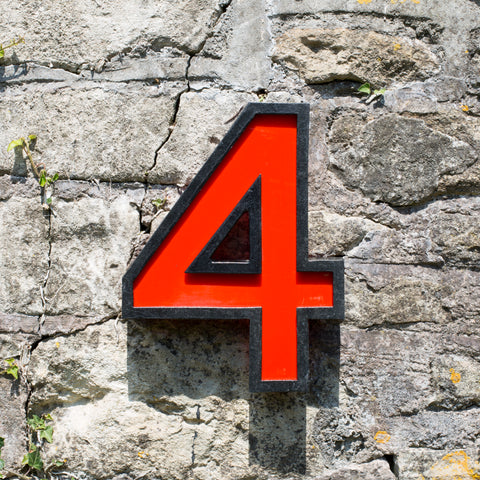 4 - 11 Inch Metal Perspex Cinema Number