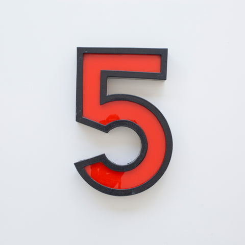 5 - 11 Inch Metal Perspex Cinema Number